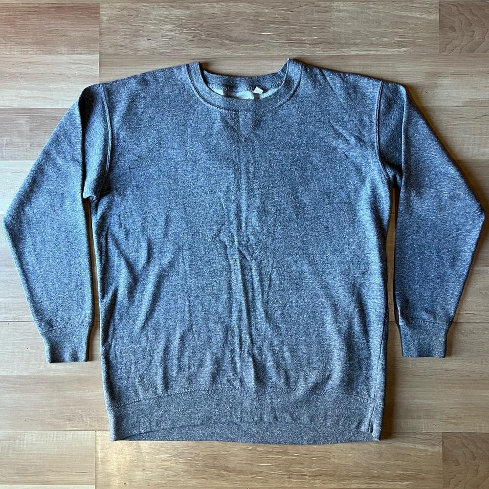 Vintage Triblend Sweats League grey crewneck pullover long sleeve sweatshirt